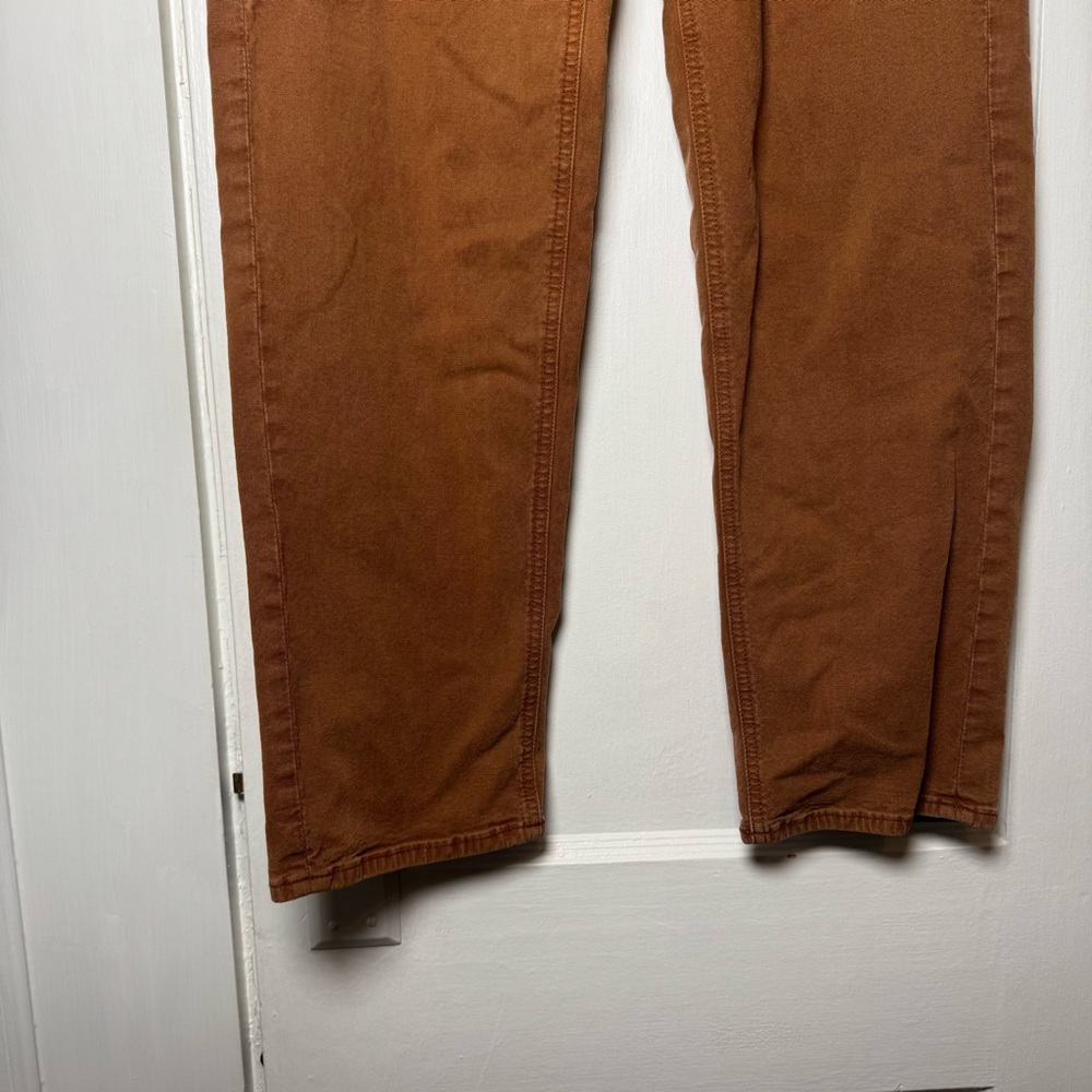 American Eagle Stretch Cargo Straight Pant Burnt Orange 8 Long - Picture 5 of 13